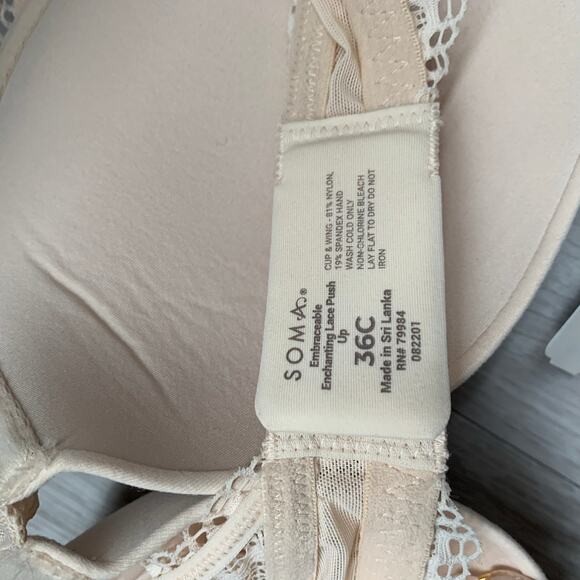 Soma Lace Push-Up Bra Size 36C - Picture 3 of 4